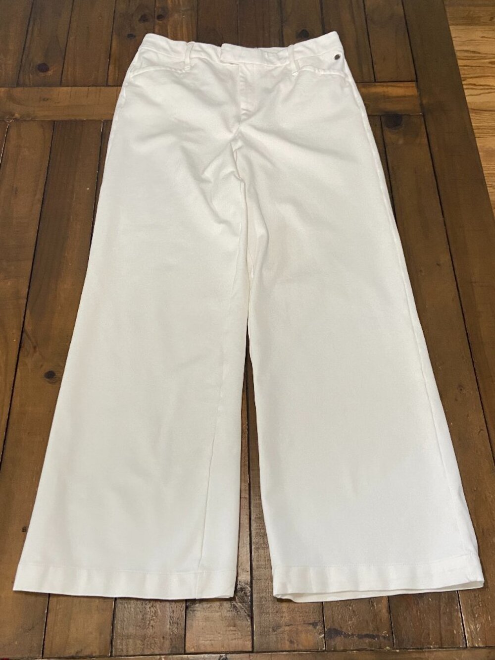 Tommy Hilfiger Ivory Bootleg Ponte Stretch Trousers 14